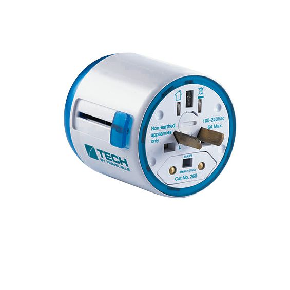 Putni adapteri TRAVEL BLUE, EU-Slide 260 bijeli-5