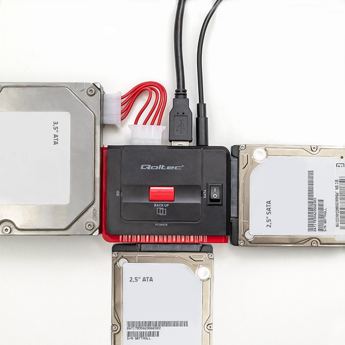 Qoltec 50645 Adapter USB 3.0 to IDE | SATA III-2