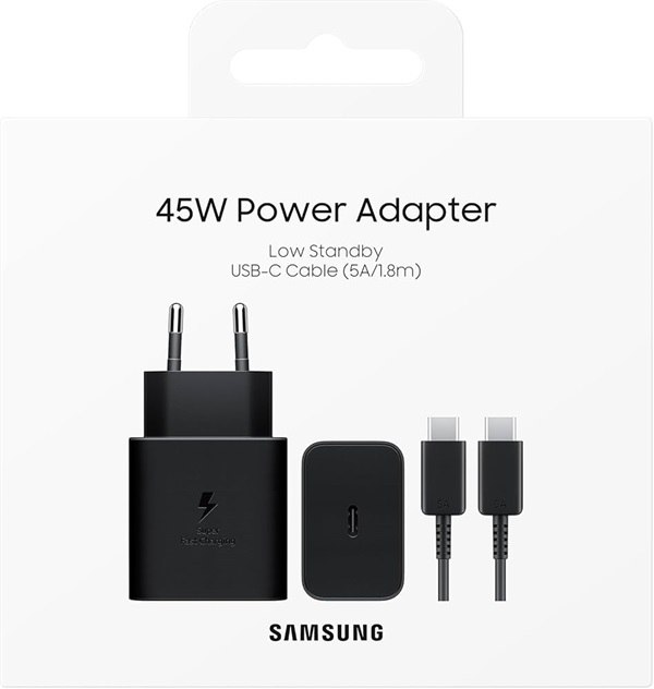 SAMSUNG KUĆNI PUNJAČ EP-T4511XBE,45W,Type C kabel 1.8m, crni-4