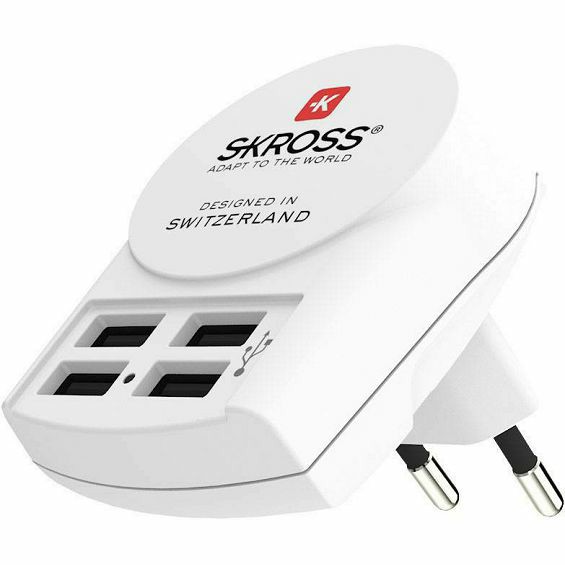 Putni adapter SKROSS, Euro USB CHarger (4xA)-5