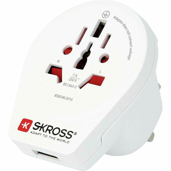 Putni adapter SKROSS, World To UK USB, 1500267-3