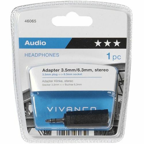 Adapter VIVANCO 6.3mm na 3,5mm socket-1