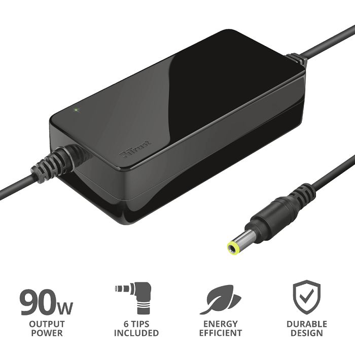 Punjač za laptop TRUST PRIMO, 19V-90W, univerzalni (5 godina jamstva)