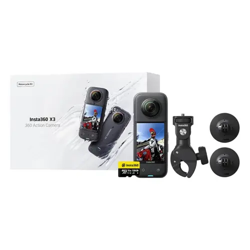 Akcijska kamera Insta360 X3 Motorcycle Kit Bundle (X3 camera + moto kit)-0