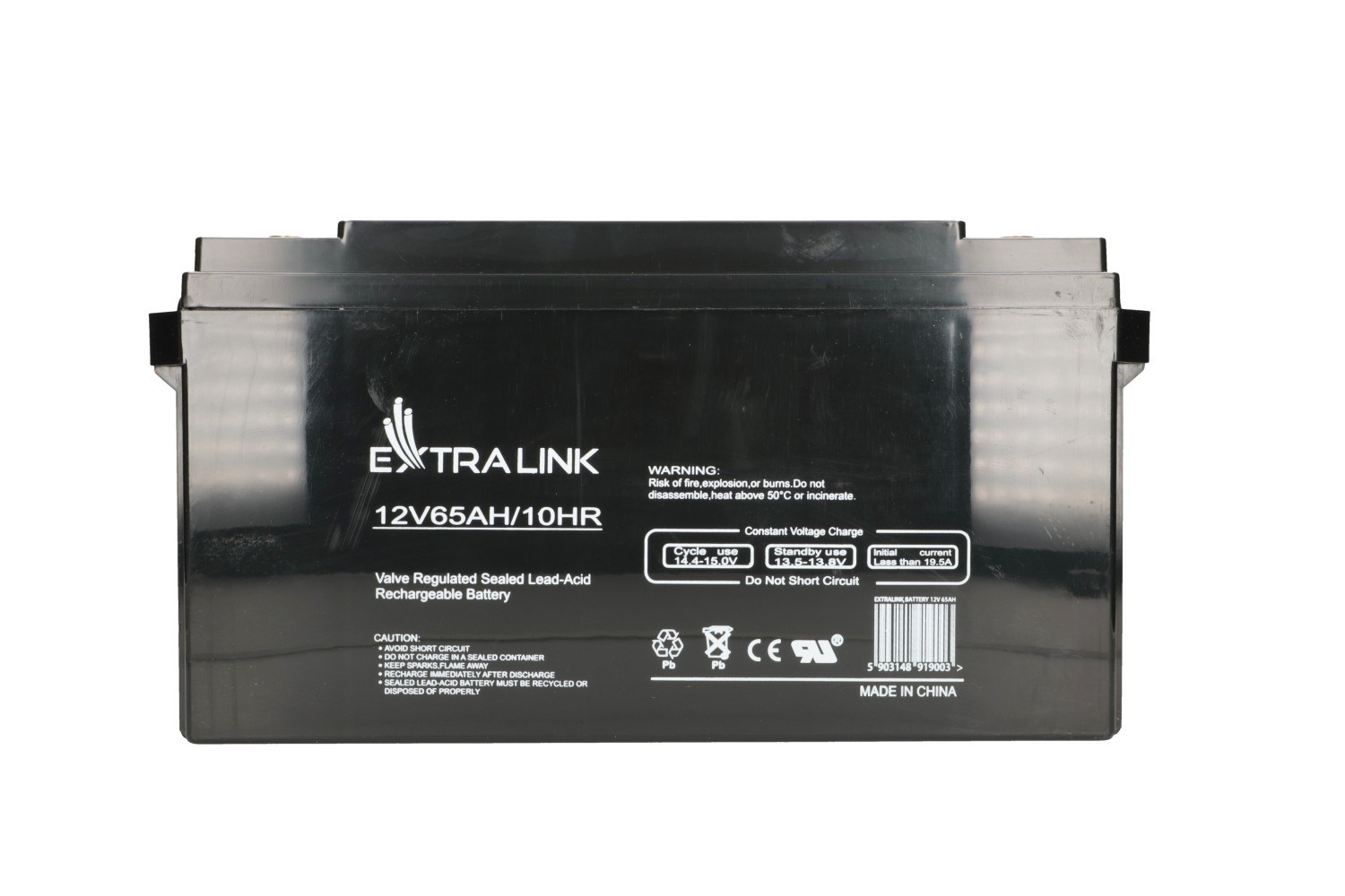 Akumulator EXTRALINK (AGM 12V 65AH, VRLA)-1