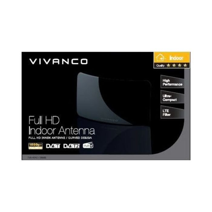 Antena za TV VIVANCO 38886, FHD, unutarnja, zaobljen dizajn, LTE filter-1
