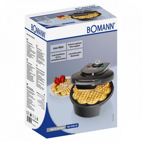 Aparat za vafle Bomann WA 5018 CB (1200 W, 1 vafelj) crni-4