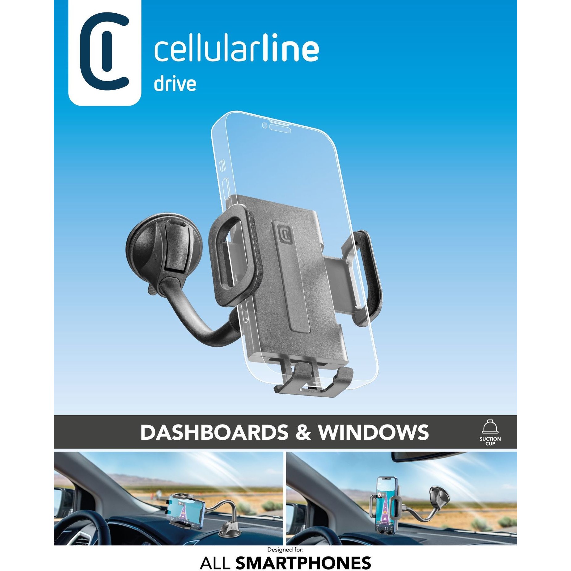 Auto držač za mobitel CELLULARLINE Crab Techno-3
