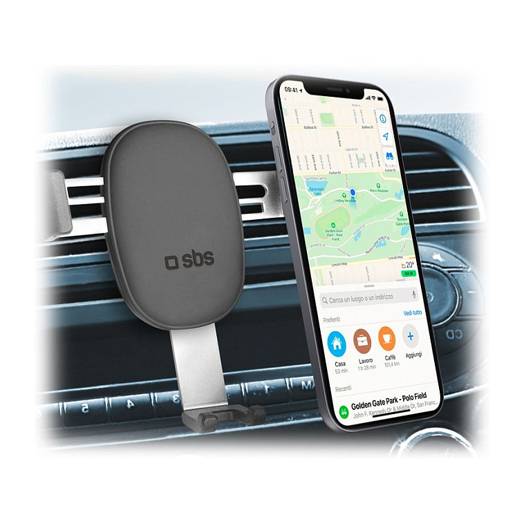 Auto držač za mobitel SBS za ventilaciju, podesiva širina i dužina crni-4