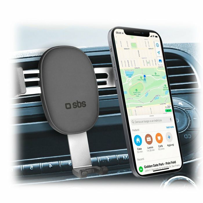 Auto držač za mobitel SBS za ventilaciju, podesiva širina i dužina crni-1