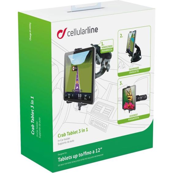Auto držač za tablet CELLULARLINE 3U1 - do 12"-3