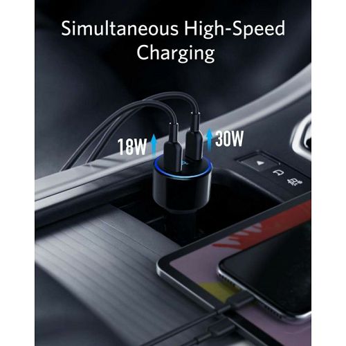 Auto punjač ANKER PowerDrive + III Duo 48W car charger-1