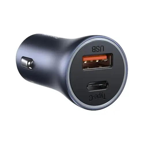 Auto punjač BASEUS, CCJD-0G, Dual, 40W, 1xUSB-A, 1xUSB-C, Dark Grey