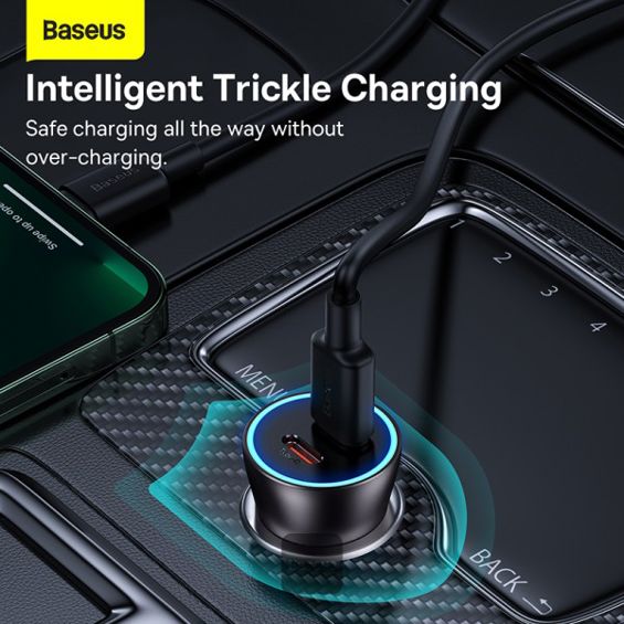 Auto punjač BASEUS, CGJP000013, Dual, 40W, 2xUSB-C, Dark Grey-5