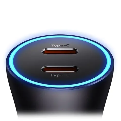 Auto punjač BASEUS, CGJP000013, Dual, 40W, 2xUSB-C, Dark Grey-1