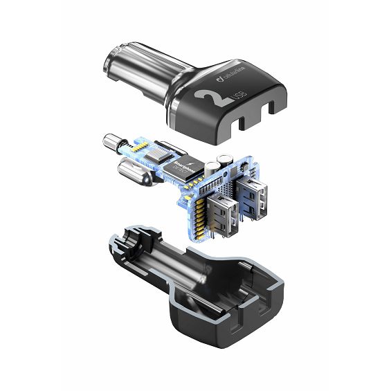 Auto punjač CELLULARLINE Car Multipower 2 Dual-4