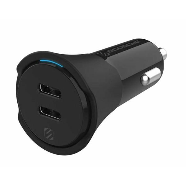 Auto punjač SCOSCHE dual port 40W, USB-C
