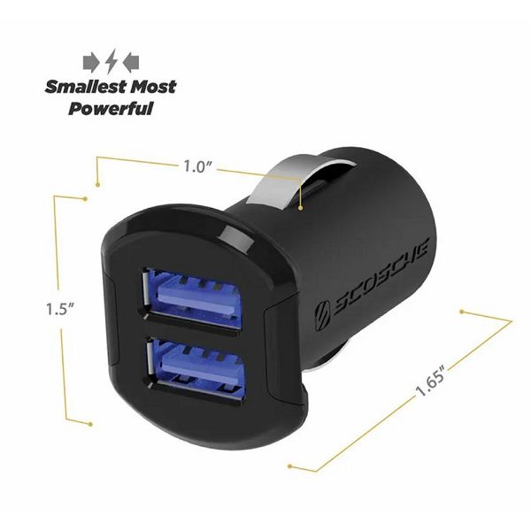 Auto punjač SCOSCHE ReVolt Dual, 2 x USB 12W-1