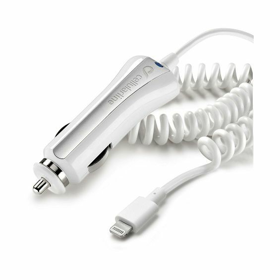 Auto punjač za mobitel CELLULARLINE za Apple iPhone 5/6 bijeli-0