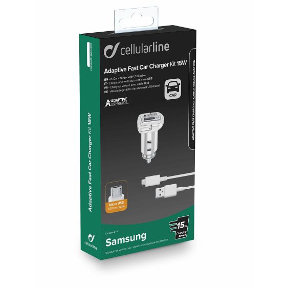 Auto punjač za mobitel SAMSUNG 3A/15W micro USB bijeli-3