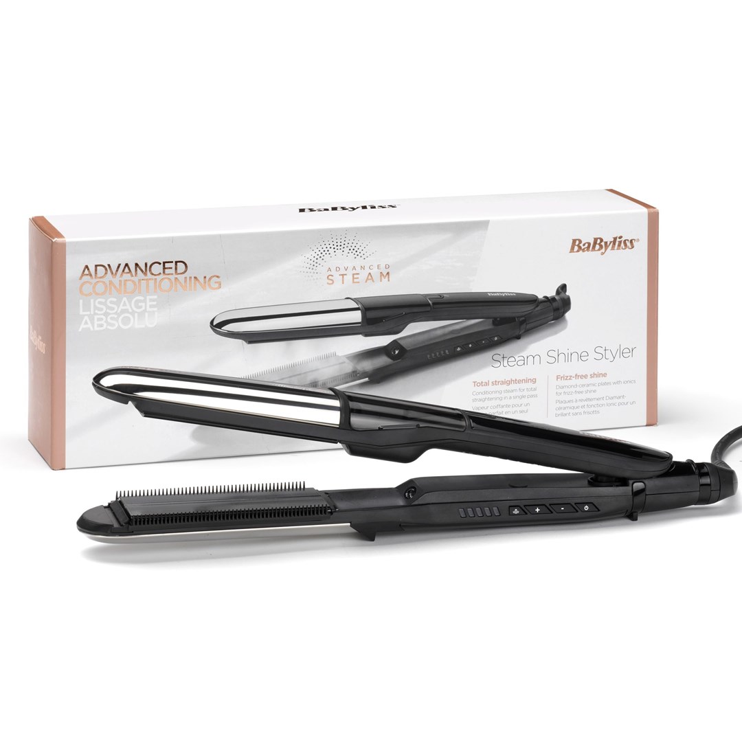 BaByliss Steam Mist Styler Straightening iron Black, Silver 2.5 m-9
