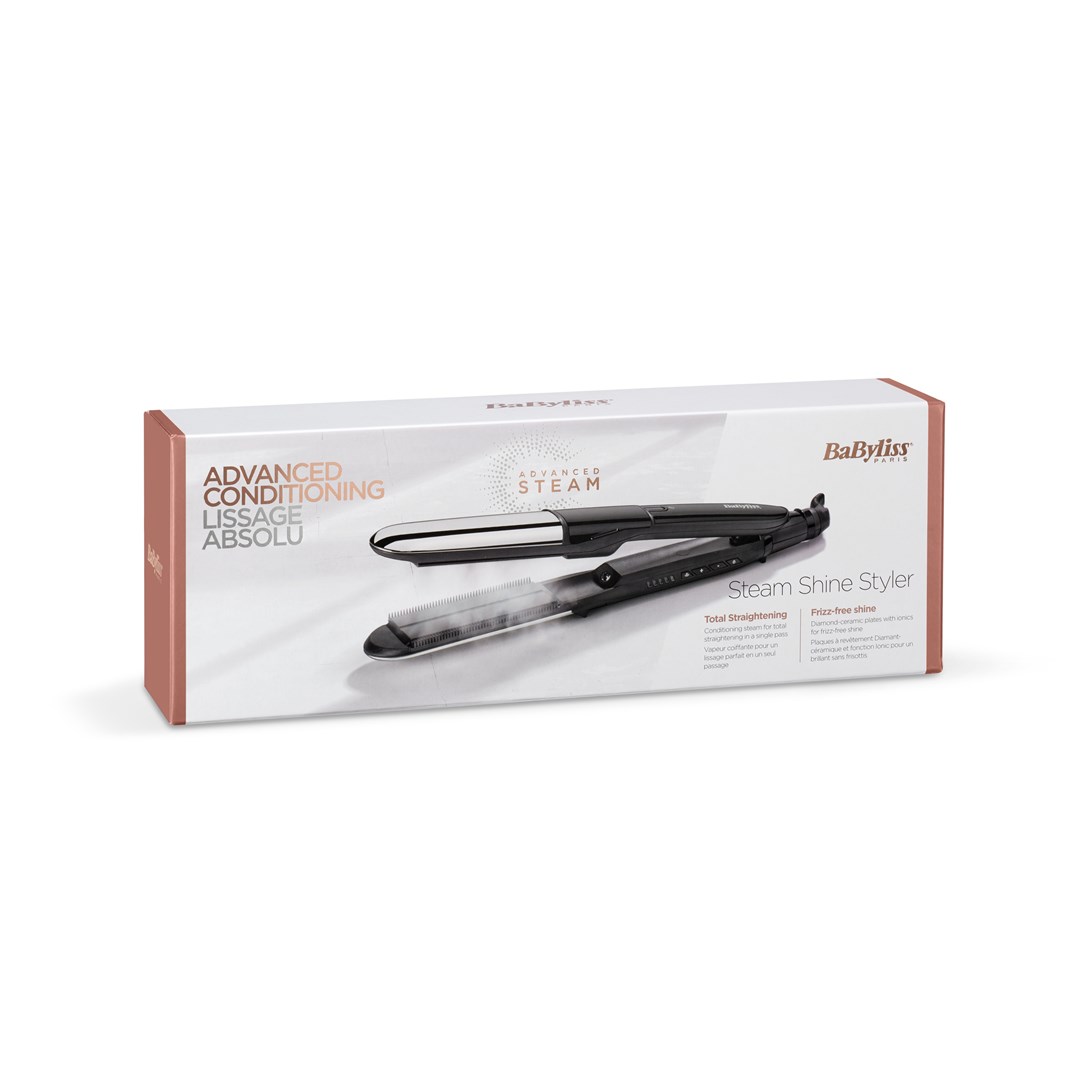 BaByliss Steam Mist Styler Straightening iron Black, Silver 2.5 m-8