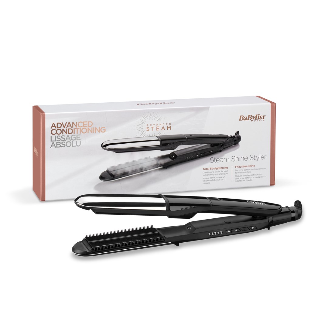 BaByliss Steam Mist Styler Straightening iron Black, Silver 2.5 m-6