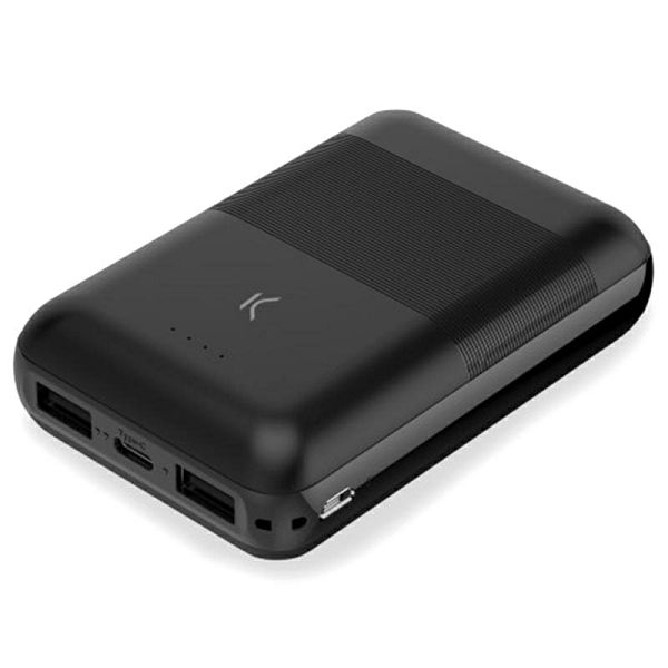Prijenosna baterija KSIX 10 000 mAh, 2XUSB-A + USB-C port-0