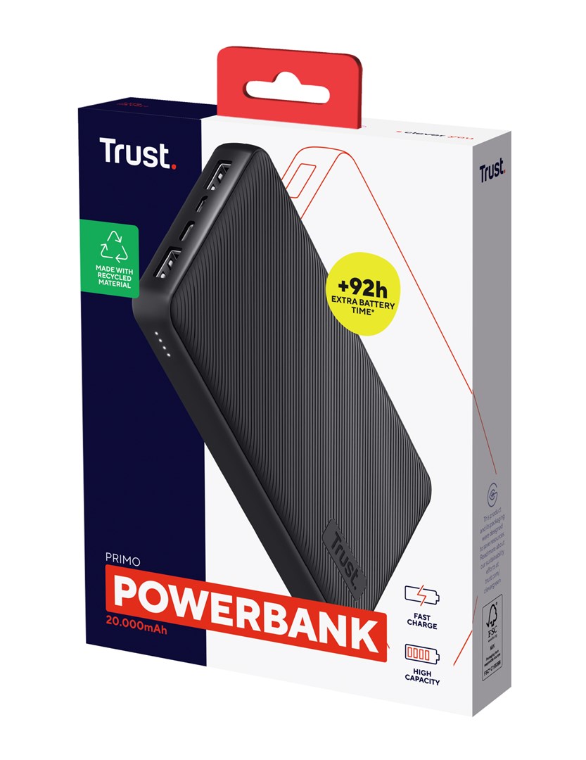 Baterija prijenosna TRUST PRIMO 24676, 20 000 mAh crna-10