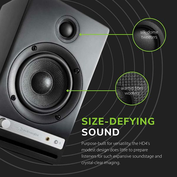Bežični Hi-Fi zvučnici AUDIOENGINE HD4 saten crni (aktivni, par)-6