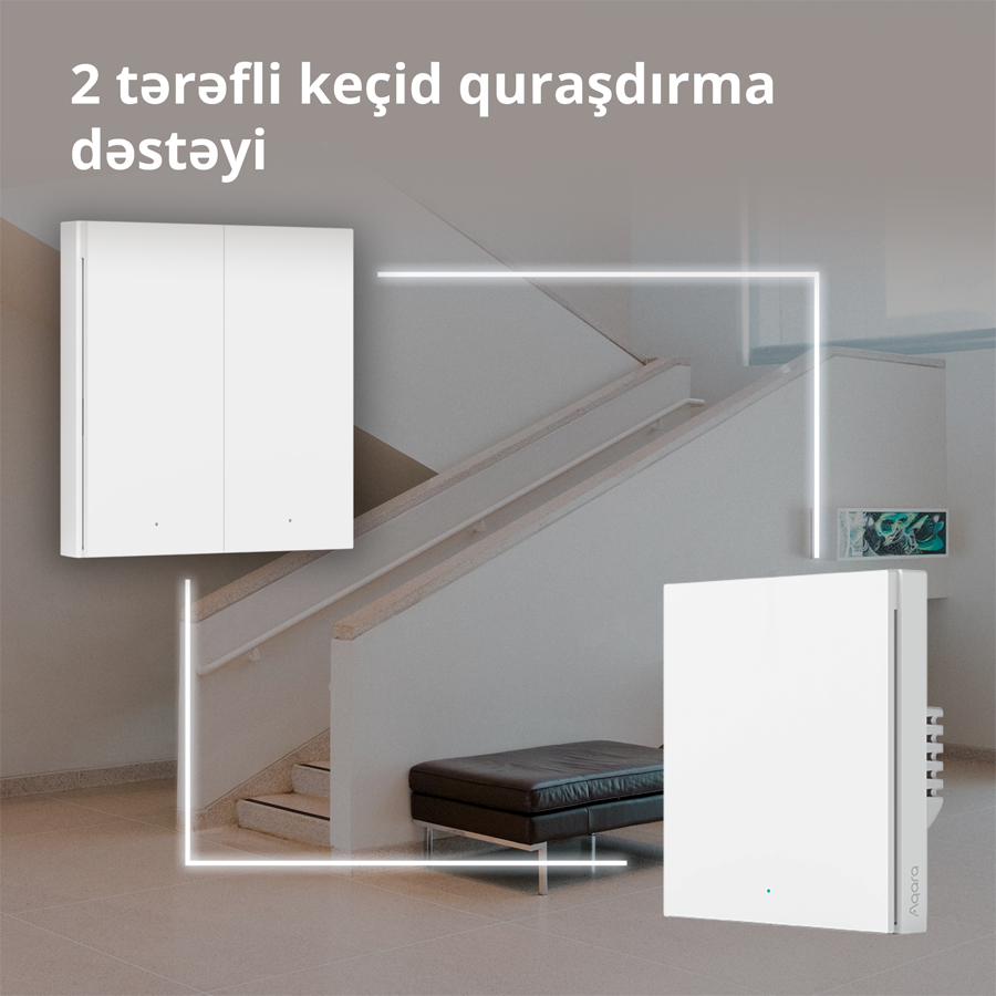Bežični zidni prekidač Aqara H1 H1 EU (s neutralnom žicom) WS-EUK03-43