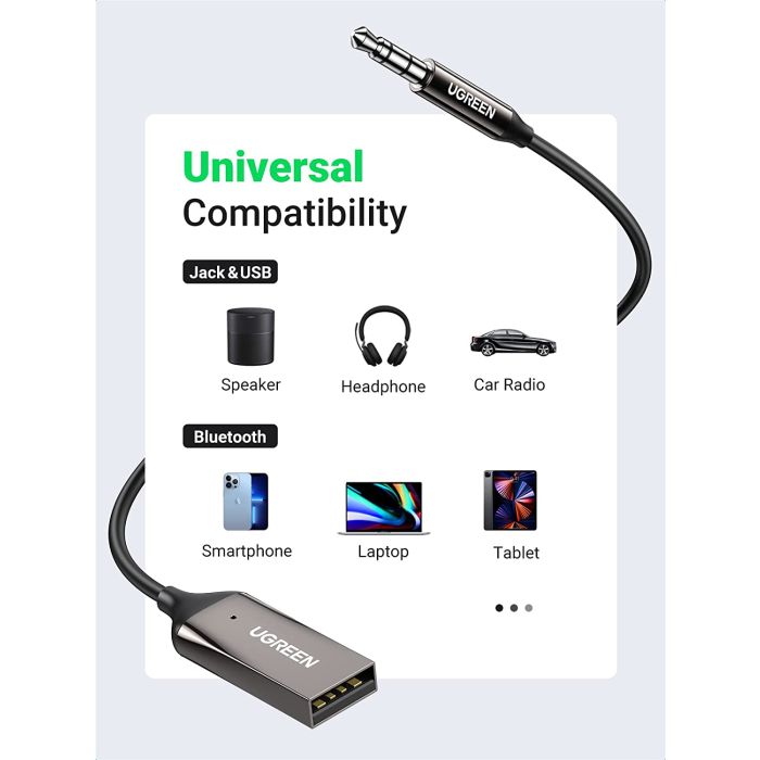 Bluetooth adapter UGREEN (USB/Aux, za automobil)-0