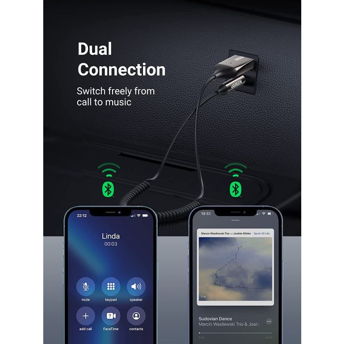 Bluetooth adapter UGREEN (USB/Aux, za automobil)-2