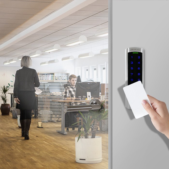 Brava s kodom QOLTEC Dione 52445 (s RFID čitačem, gumb zvona, IP68, EM)-4