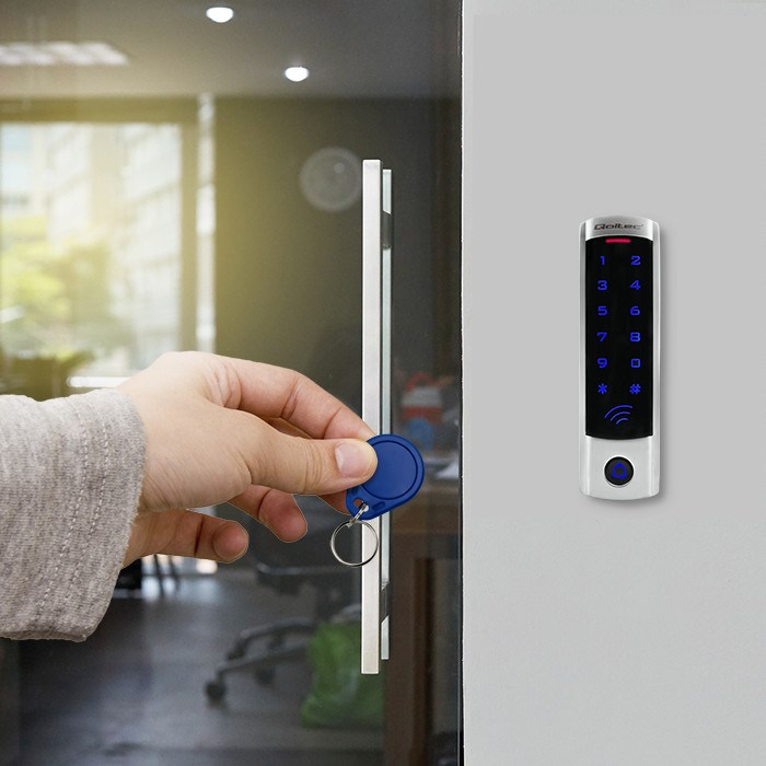 Brava s kodom QOLTEC Dione 52445 (s RFID čitačem, gumb zvona, IP68, EM)-5