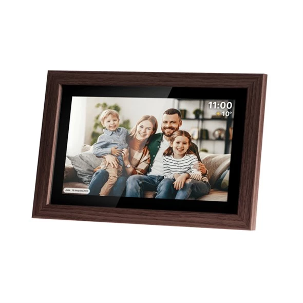 Digitalni okvir za slike KRUGER&MATZ KM1102 (10.1", IPS, Wi-Fi, Frameo, 16 GB, smeđa boja)-0