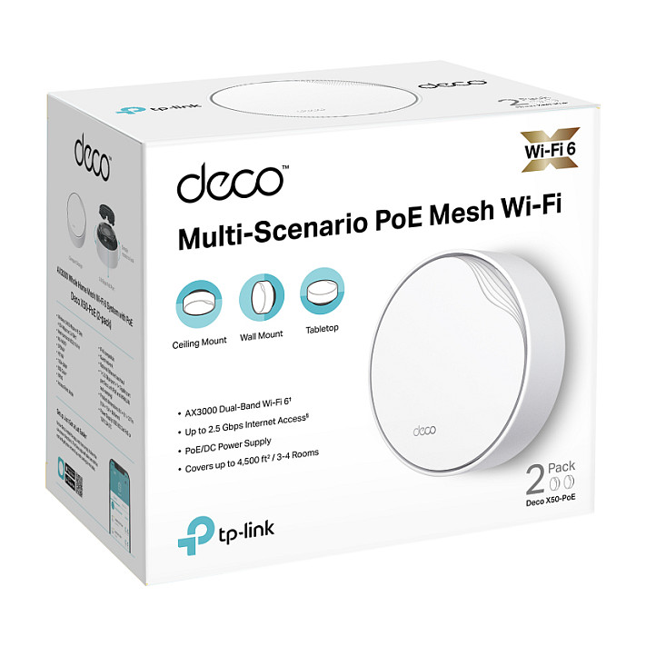 Domaći Wifi sustav TP-LINK Deco X50-PoE (2 pack) (PoE, Mesh tehnologija)-9