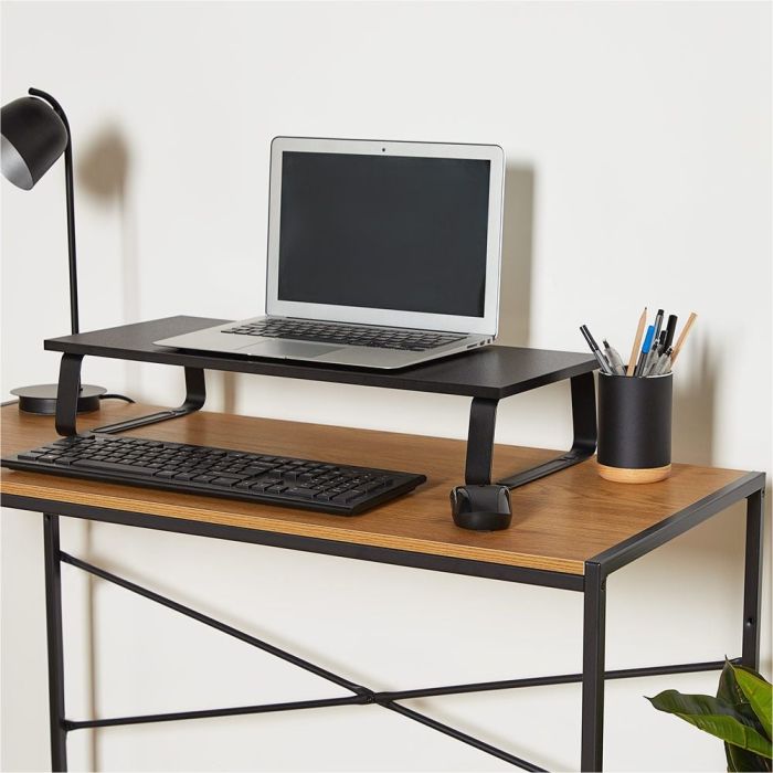 Drveni stalak za monitor VONHAUS crni-2