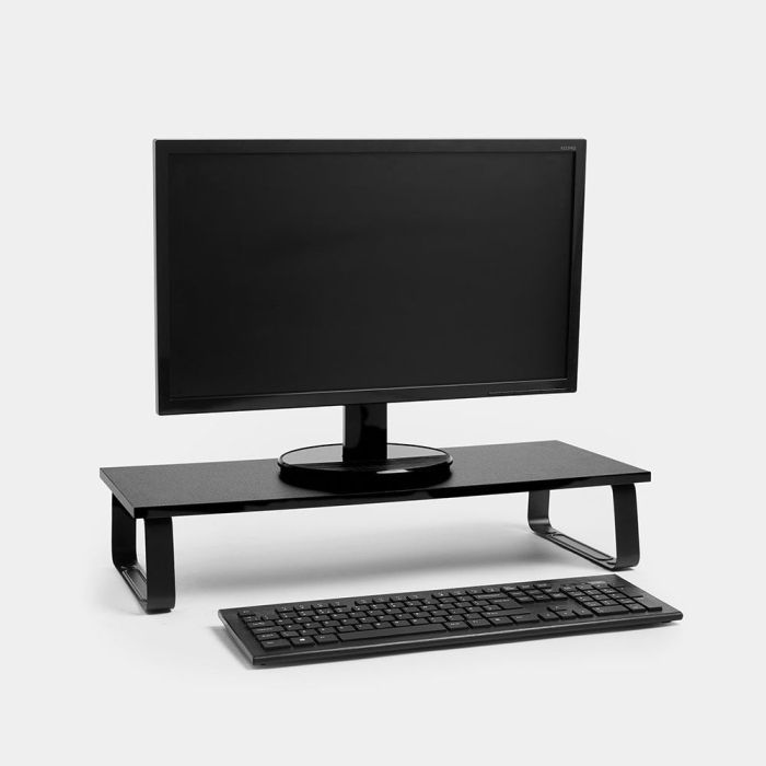 Drveni stalak za monitor VONHAUS crni-0