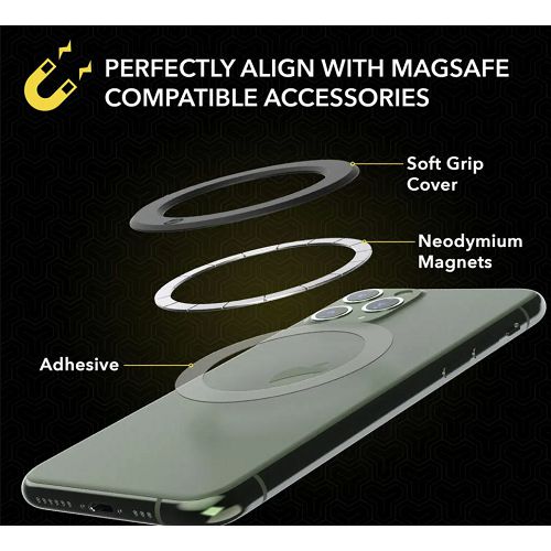 Držač za mobitel SCOSCHE MagicRing Kit, ljepljivi MagSafe kompatibilni makgnetski adapteri-3