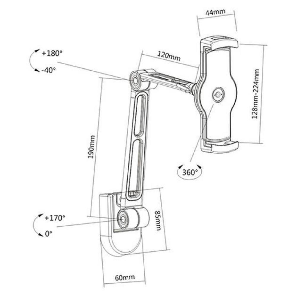 Techly ICA-TBL 2802 holder Passive holder Tablet/UMPC crna-1