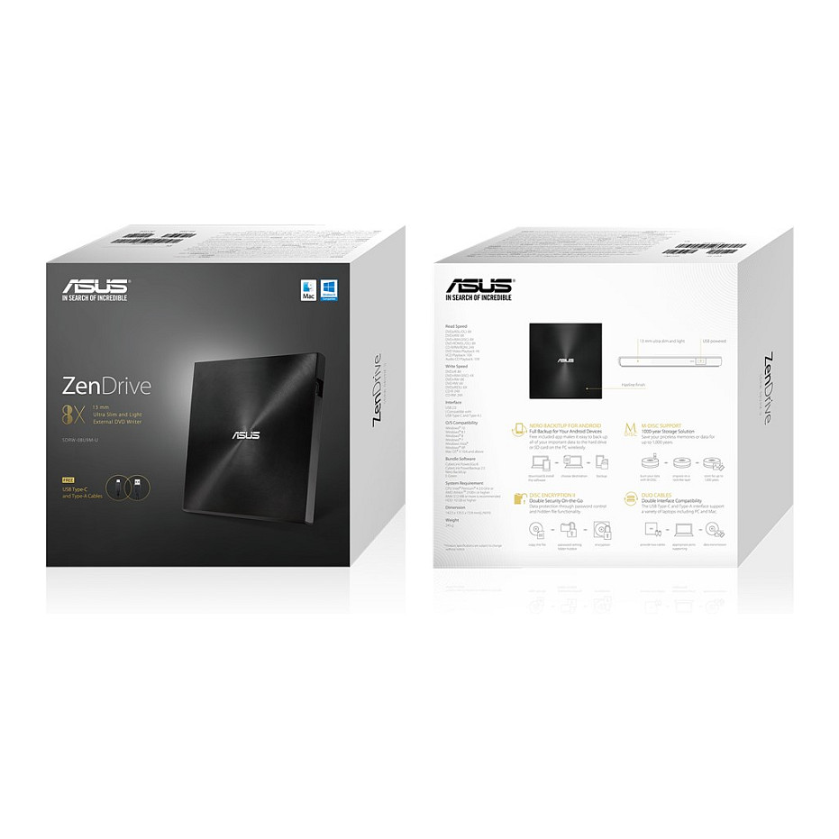 DVD-RW externi ASUS SDRW-08U9M-U ZenDrive crni-5