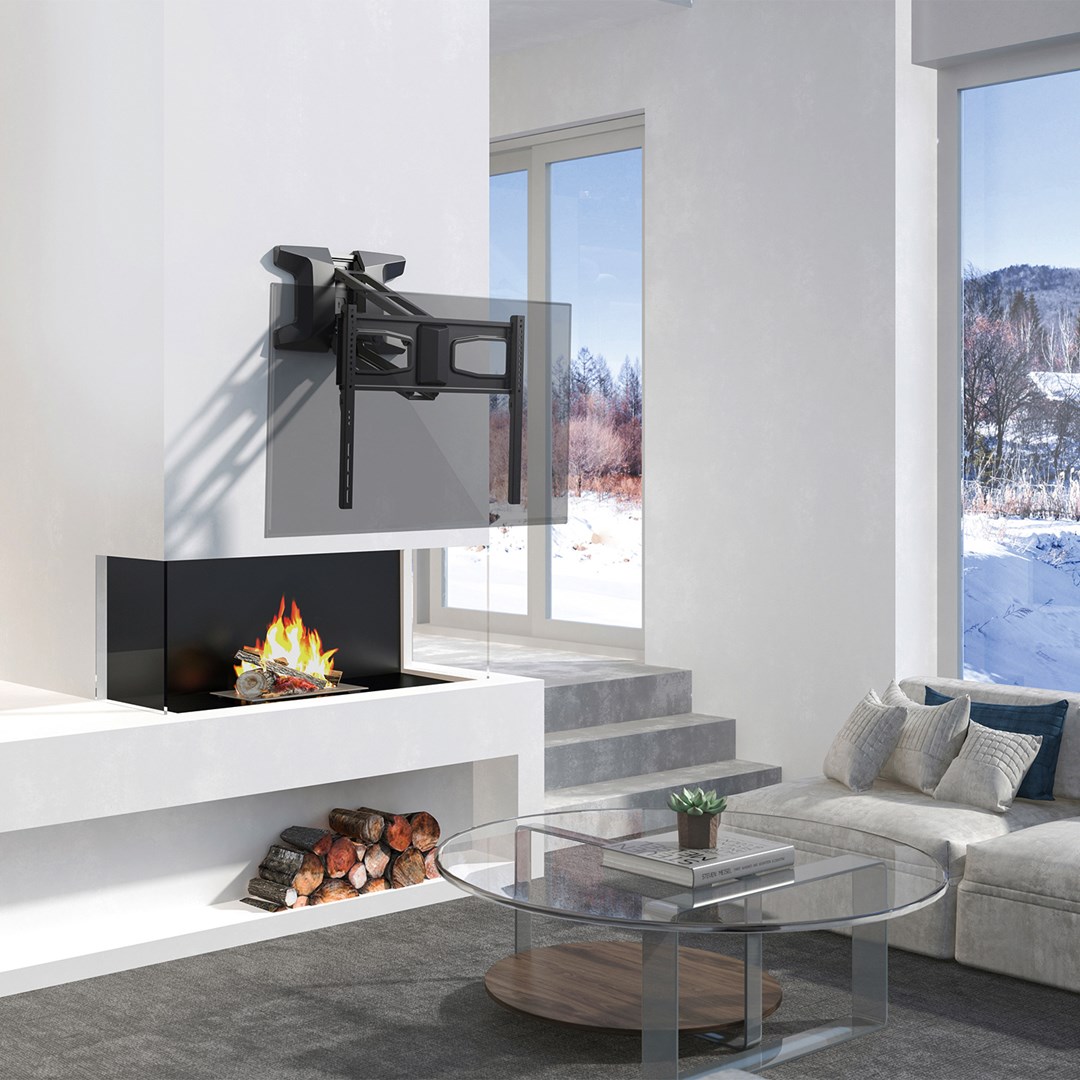 Maclean MC-891 Electric TV Wall Mount Bracket with Remote Control Height Adjustment 37'' - 70" max. VESA 600x400 up to 35kg Above Fireplace Mount Sturdy-4