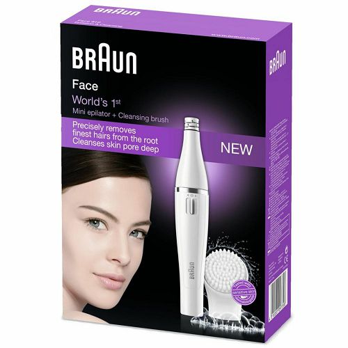 Epilator za lice BRAUN Face 810 (2‑u‑1 epilacija i ultrazvučno čišćenje, baterijski, bijelo‑srebrni)-2
