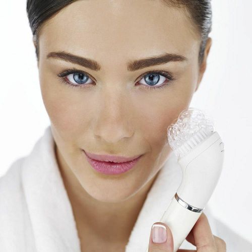 Epilator za lice BRAUN Face 810 (2‑u‑1 epilacija i ultrazvučno čišćenje, baterijski, bijelo‑srebrni)-3