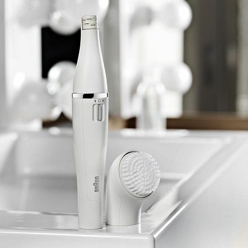 Epilator za lice BRAUN Face 810 (2‑u‑1 epilacija i ultrazvučno čišćenje, baterijski, bijelo‑srebrni)-5