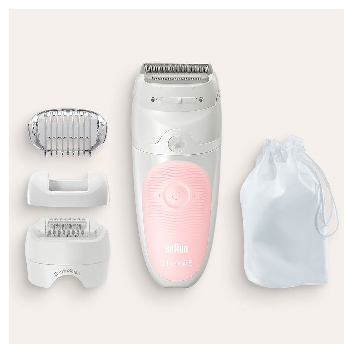 Epilator BRAUN Silk‑épil 5‑620 (Wet & Dry, bežični, 28 pinceta, masažna kapica, SmartLight)-4