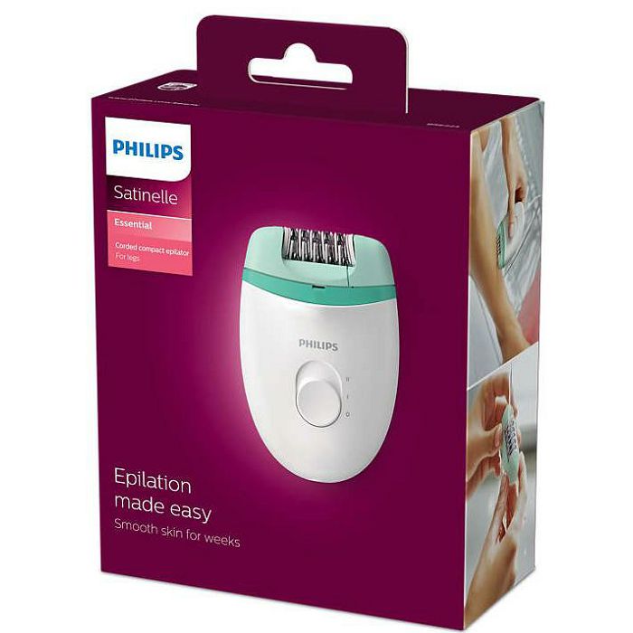 Epilator PHILIPS Satinelle Essential BRE224/00 (strujni, kompaktan, 2‑brzine, periva glava)-1