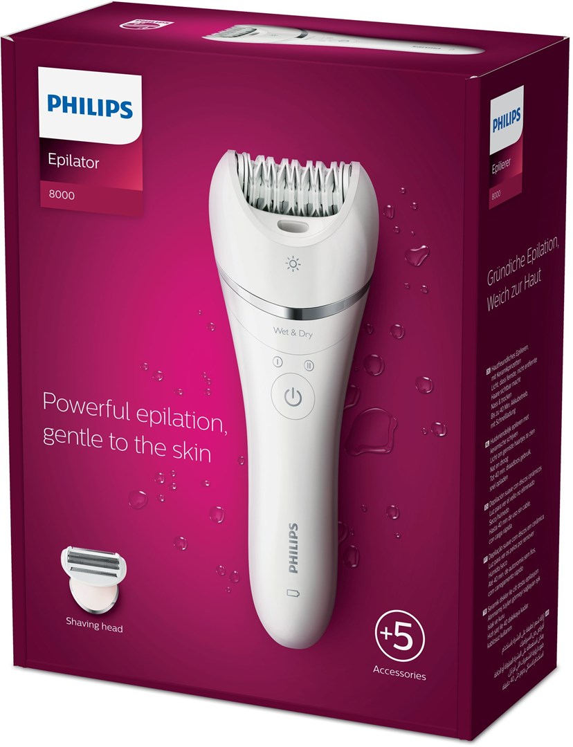 Epilator PHILIPS Series 800 BRE710/00 (bežični Wet & Dry, 32 keramička diska, 2 brzine, Opti-light)-10