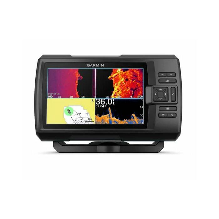 Fishfinder GARMIN Striker Vivid 7sv (s krmenom sondom CHIRP 150-240kHz/ClearVü/SideVü GT52HW-TM, 12-pin),GPS, 010-02553-01
